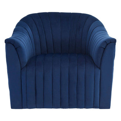 Deep Blue Velvet Armchair | Opel