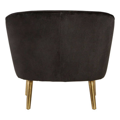 Black Velvet Round Chair | Louxor