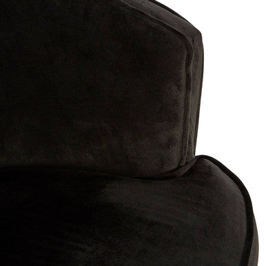Black Velvet Round Chair | Louxor
