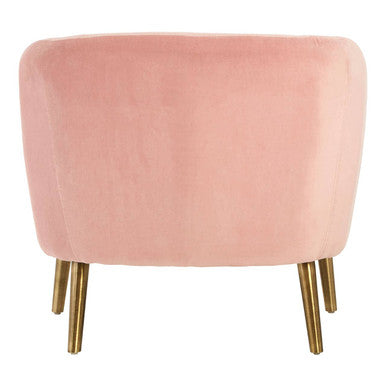 Pink Velvet Round Armchair | Louxor