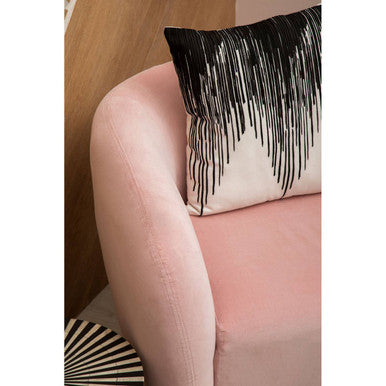 Pink Velvet Round Armchair | Louxor