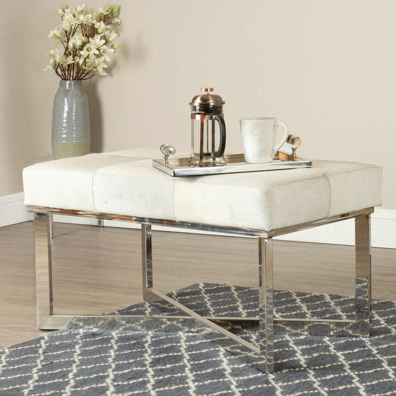 Grey Hair on Leather Bench | Kensington Townhouse