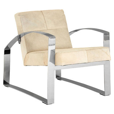 Hairon Leather Chair with Steel Legs | Kensington Townhouse