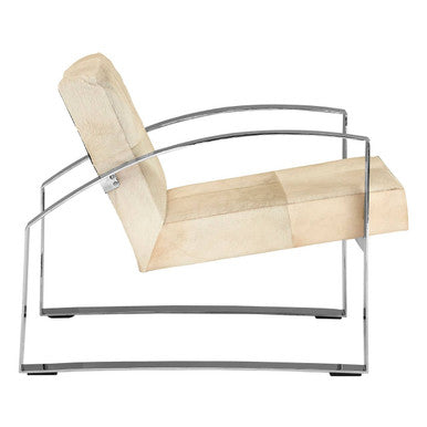 Hairon Leather Chair with Steel Legs | Kensington Townhouse