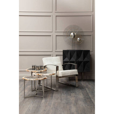 Hairon Leather Chair with Steel Legs | Kensington Townhouse