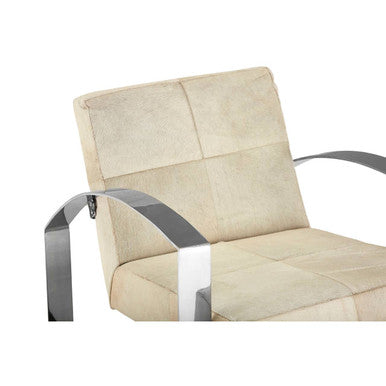 Hairon Leather Chair with Steel Legs | Kensington Townhouse