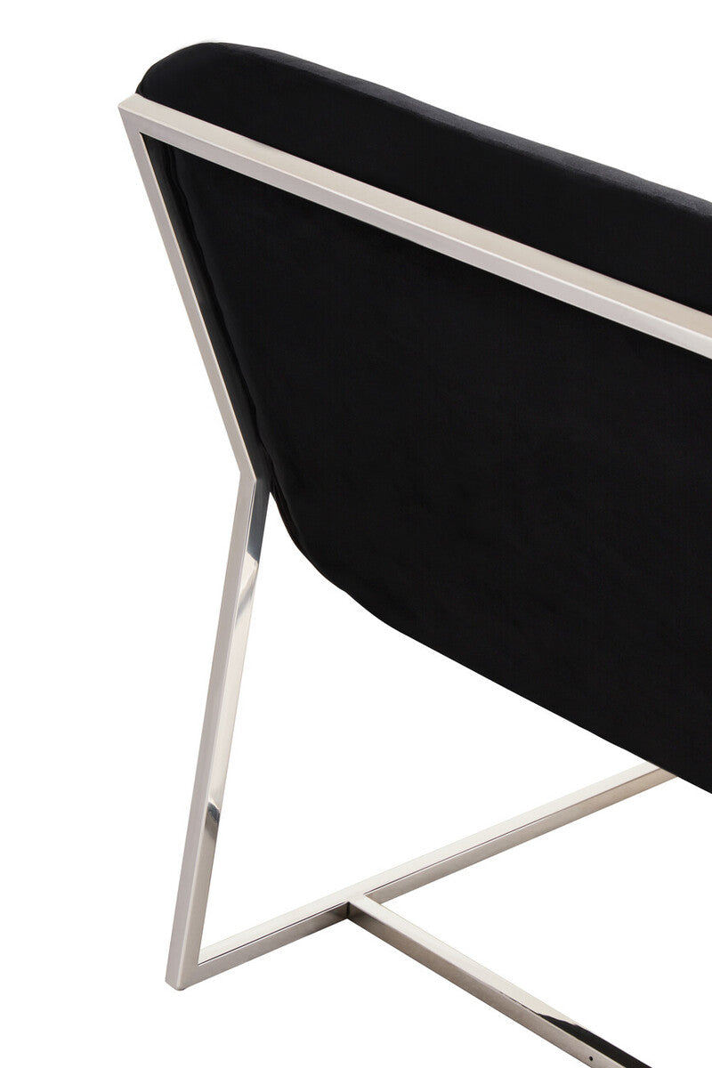 Midnight Velvet Curving Profile Lounge Chair | Vogue