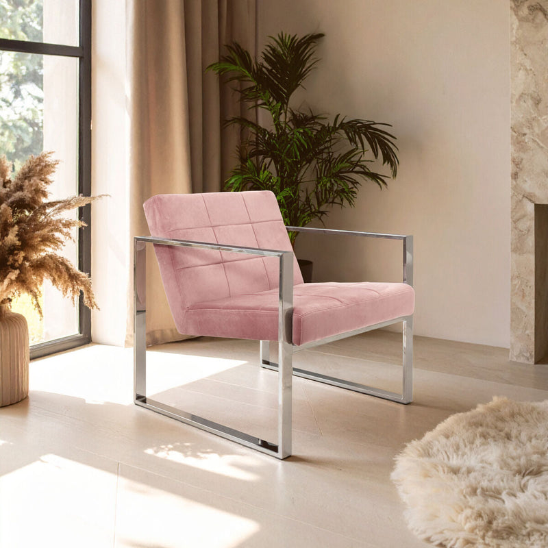 Pink Velvet Lounge Chair | Vogue