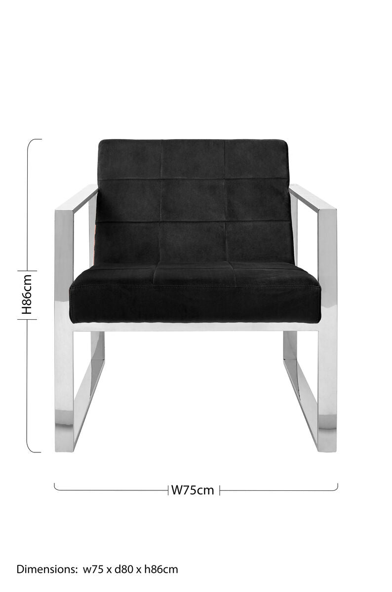 Black Velvet Lounge Chair | Vogue