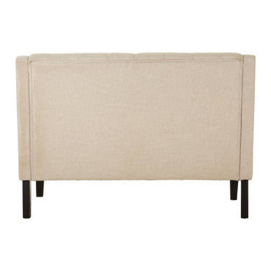 High Back Natural Linen Bench | Doucet