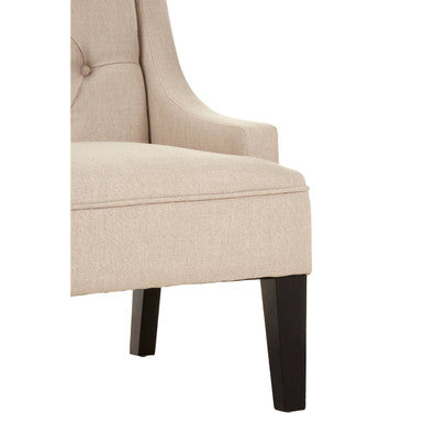 High Back Natural Linen Bench | Doucet