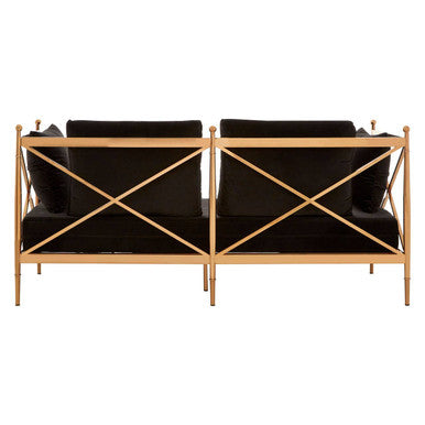 2 Seater Rose Gold Lattice Arms Sofa | Novo