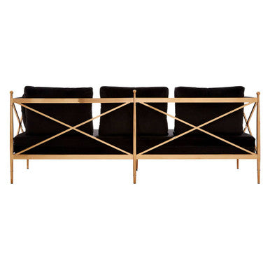 3 Seater Rose Gold Lattice Arms Sofa | Novo