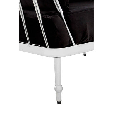 Chair with Silver Finish Tapered Arms | Novo