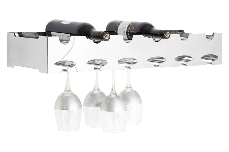6 Bottle Silver Wide Wine Rack | Novo