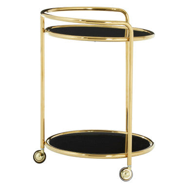 Round Gold Finish Trolley | Novo