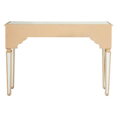 Mirrored Glass Console Table with Gold Finish | Grazia