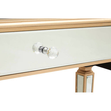 Mirrored Glass Console Table with Gold Finish | Grazia