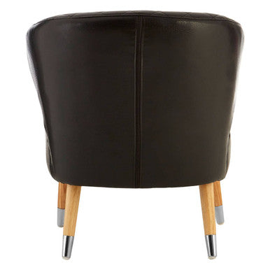 Black Leather Effect Accent Chair | Richy