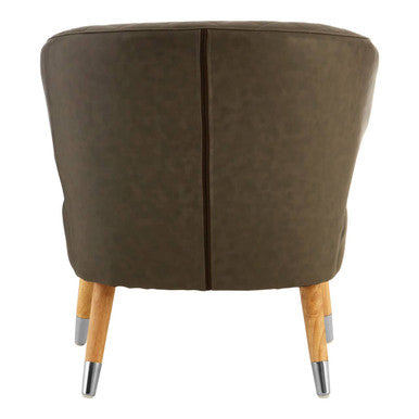 Brown Leather Effect Accent Chair | Richy