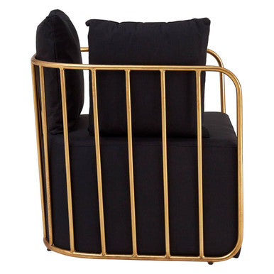 Black Linen Chair | Rosina