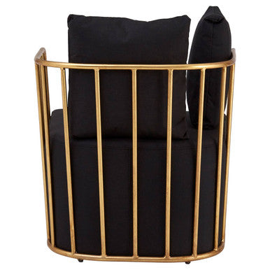 Black Linen Chair | Rosina