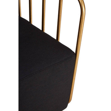 Black Linen Chair | Rosina