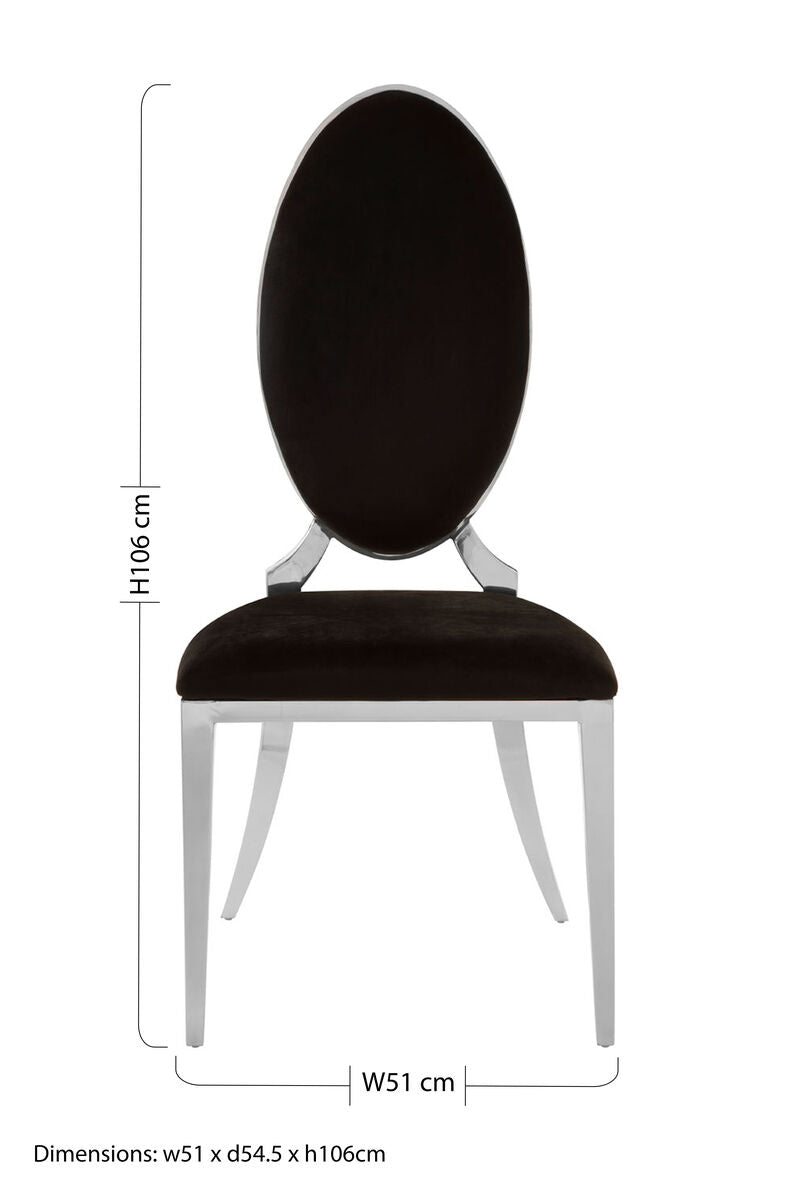 Black Velvet Dining Chair | Eliza