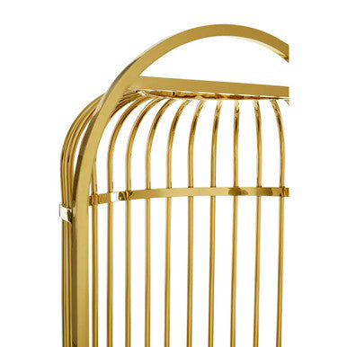 Gold Finish Dome Cage Chair | Eliza