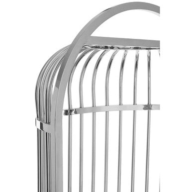 Silver Finish Dome Cage Chair | Eliza