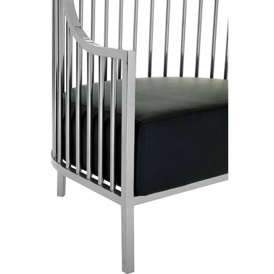 Silver Finish Dome Cage Chair | Eliza