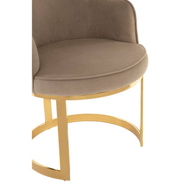 Beige Velvet Dining Chair | Eliza