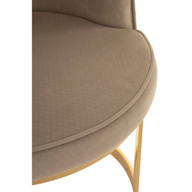 Beige Velvet Dining Chair | Eliza