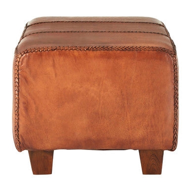 Leather Bench with Teak Wood Legs | Inca