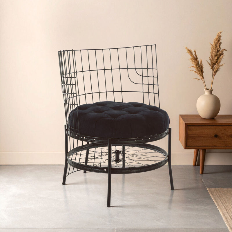 Black Wheel Design Chair | Mantis
