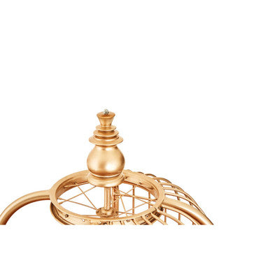 Champagne Gold Finish Birdcage Shelf Unit | Mantis