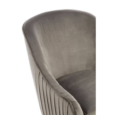 Grey Velvet Chair | Louxor