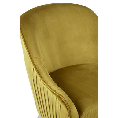 Mustard Velvet Armchair | Louxor