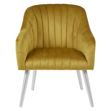 Mustard Fabric Armchair | Louxor