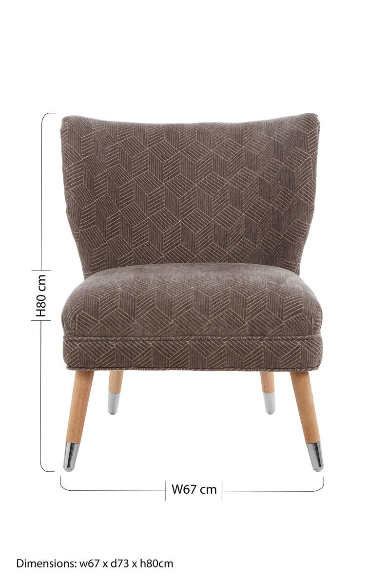 Grey Chenille Wingback Chair | Regents Park
