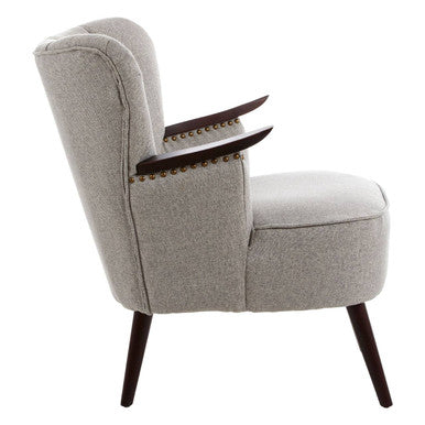 Taupe Fabric Armchair | Hampstead