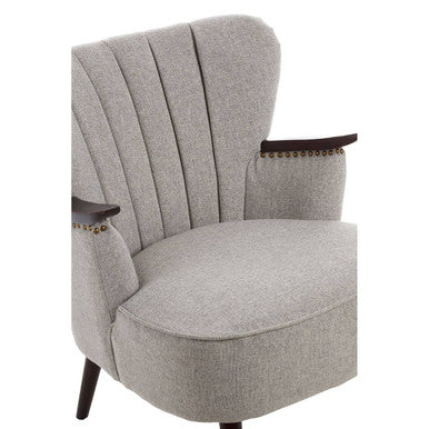 Taupe Fabric Armchair | Hampstead