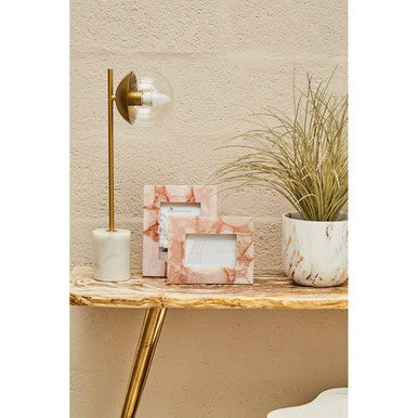 Natural and Rustic Petrified Wood Console Table Slim Brass Finish Iron Legs | Relic