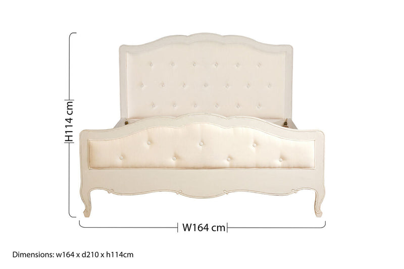 White Kingsize Bed | Loire
