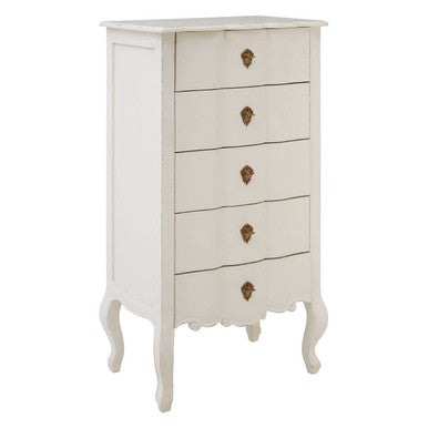 5 Drawer White Chest | Loire