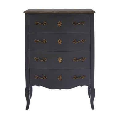 4 Drawer Dark Grey Chest | Loire