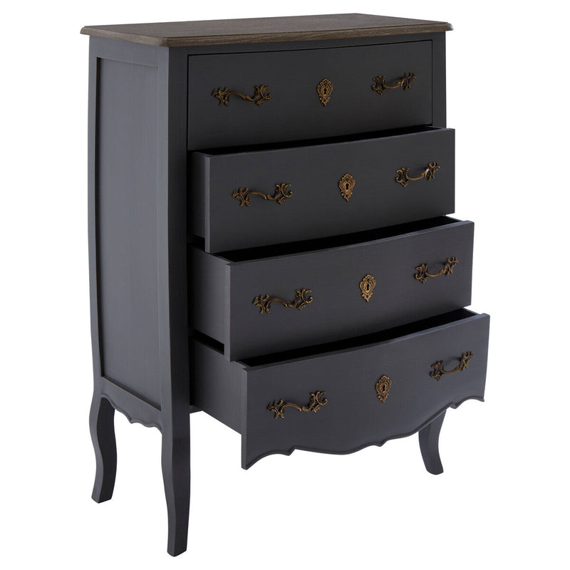 4 Drawer Dark Grey Chest | Loire