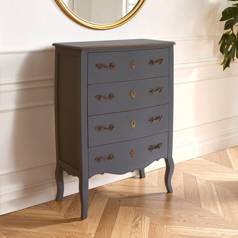 4 Drawer Dark Grey Chest | Loire