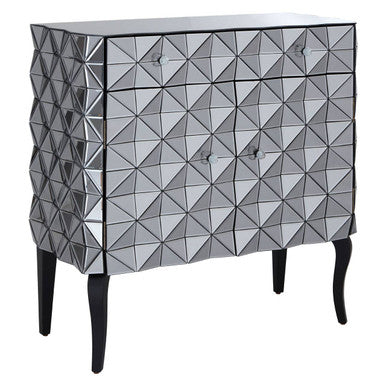 2 Door Silver Finish Sideboard | Soho