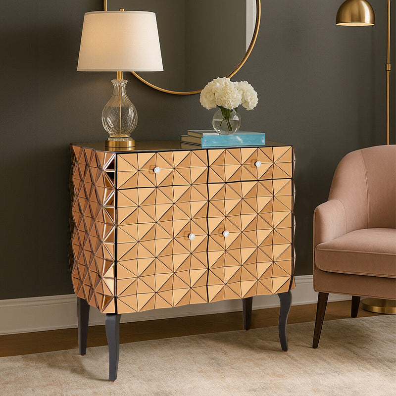 2 Door Copper Finish Sideboard | Soho
